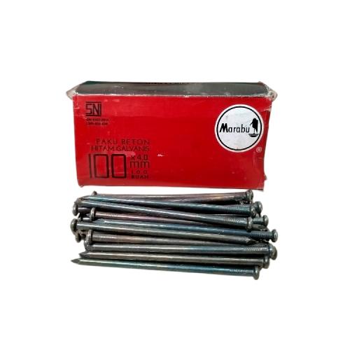 100 MM / MARABU Paku Beton Tembok Dinding Hitam Dus