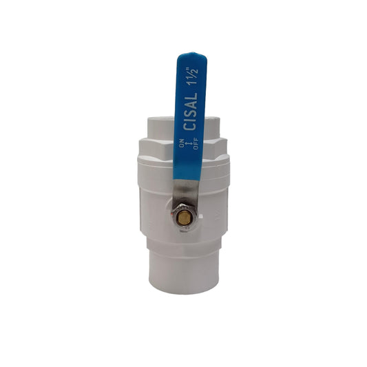 1 1/2 IN / CISAL Stop Kran Polos Ball Valve Engkol Plastik PVC