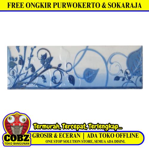 8 CM X 25 CM / NM 8C742C List Keramik Dinding Kamar Mandi Blue Lembar