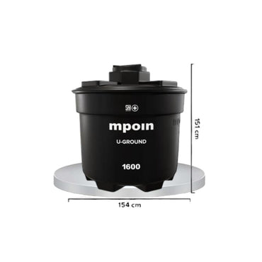 1600 L / MPOIN + U GROUND UG 1600 Water Torrent Tangki Tandon Air PVC Black + Acc Set