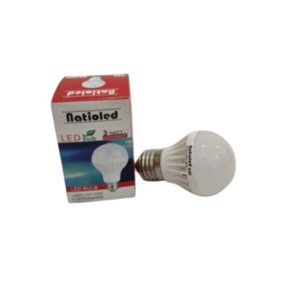 3 WATT / NATIOLED LED Lampu Bohlam Bulb Moto Putih