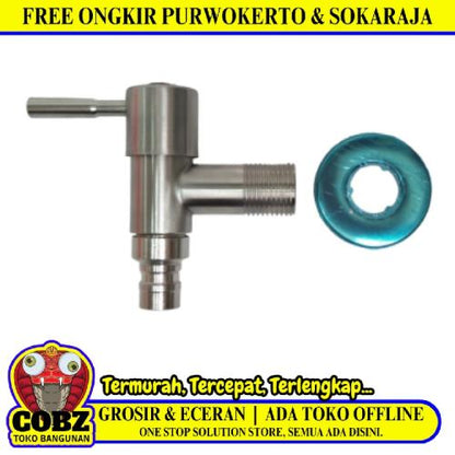 1/2 IN / COBZ CBABE03 Kran Air Taman Kamar Mandi Mesin Cuci Stainless