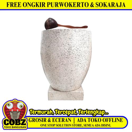 45 CM x 45 CM x 65 CM / BT GELAS JUMBO Bak Mandi Teraso Jenis Teraso Asli 160 L