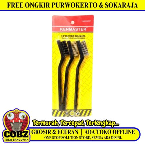 7 IN / KENMASTER Sikat Kawat Nylon Pembersih Kerak Karat Mini Set