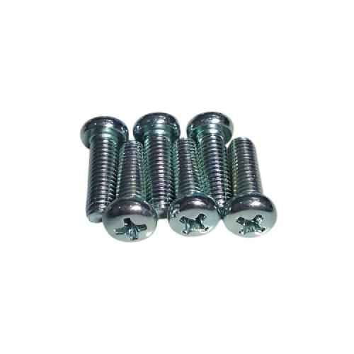 M 5 x 15 MM / TM Baut JP Kepala Pentol Bulat Plus Putih Biji