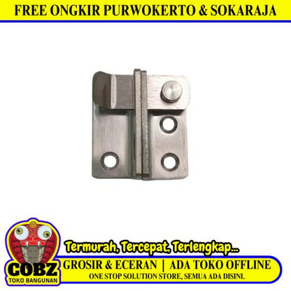 RRT Grendel Pintu Geser Sliding Door Lurus Stainless Set