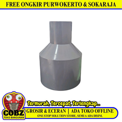 3 IN x 1 1/4 IN / RUCIKA AW Reducer Verlop Sok Flock Fitting Pipa PVC