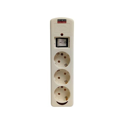 3 LUBANG / LOYAL LY-233 Stop Kontak Terminal Arde Tempel OB Outbow Cream