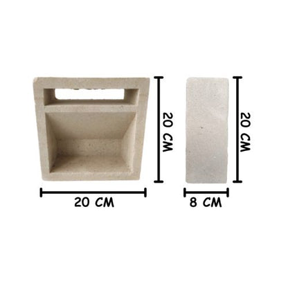 20 CM X 20 CM / NM 18 Rooster Lubang Angin Pasir Putih Jumlah Sisi Biji