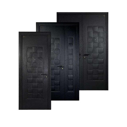 5 CM x 120 CM x 210 CM / FORTRESS BC FORT 120.11 MOM & SON Pintu Kamar Mandi Baja Hitam Set