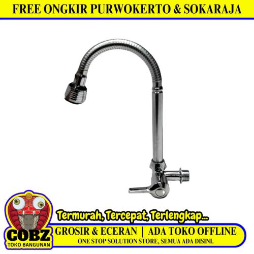 1/2 IN / BANO 560  Kran Angsa Fleksibel Sink BCP Tembok Stainless