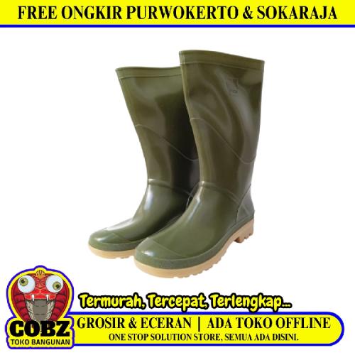 NO 43 / AP ORCA  Sepatu Boot Kebun Pabrik Proyek Safety Karet Hijau set