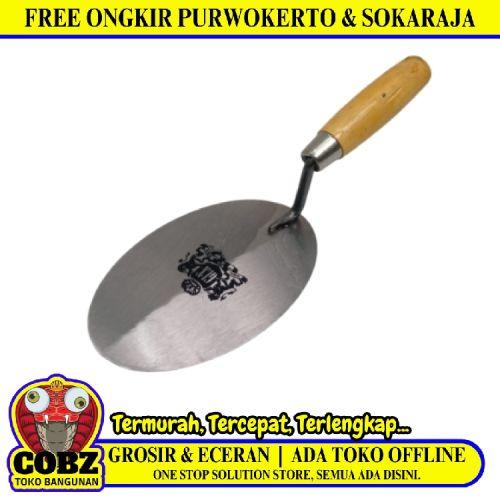 7 IN / GLX Cetok Sendok Semen Acian Trowel Bulat Gagang Kayu