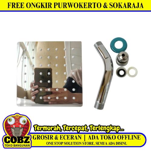 1/2 IN / COBZ SS DB F6 Wall Shower Dinding Kamar Mandi Tanam Tembok Set