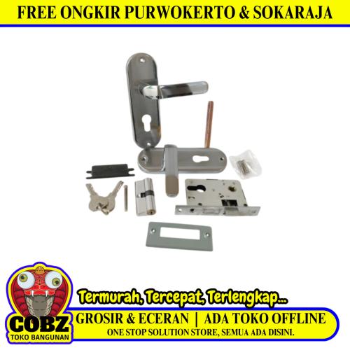 STAR CLASSIC S006 SN / CP Handle Door Lock Tarikan Handle Kunci Pintu Kecil Set