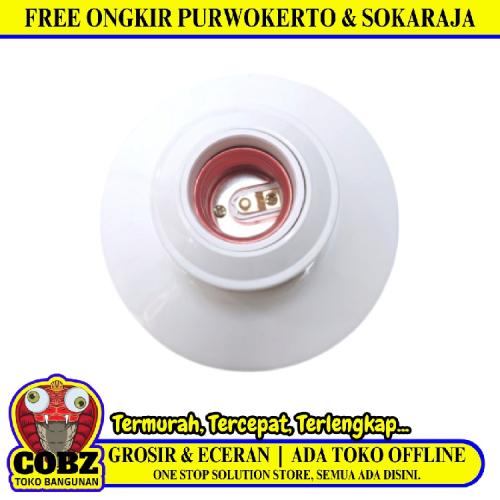 MATSUI 291 Fitting Tempat Lampu Plafon Atap Tempel Bulat Besar Putih