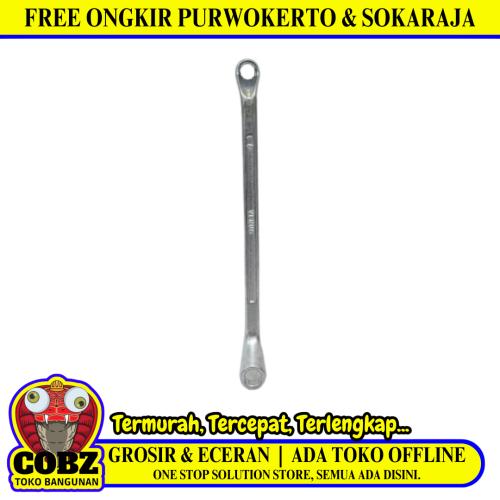8 MM x 9 MM / TM Kunci Ring 2 Sisi Double Ring Offset Wrench