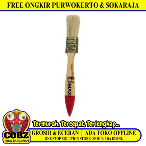 3/4 IN / MAXI Kuas Cat Tembok Kayu Besi Air Acyrlic Paint Brush