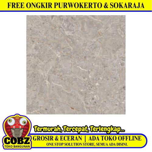 50 CM x 50 CM / PLATINUM LINCOLN Keramik Lantai Rumah Glossy Grey Dus