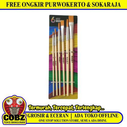 2 MM - 12MM / BUTTERFLY ART 1 Kuas Lukis Tembok Kayu Besi Air Acyrlic Paint Brush Set