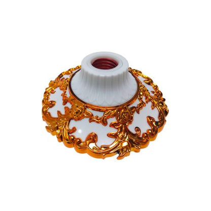 TRM 1814 Fitting Tempat Lampu Plafon Atap Tempel Motif Besar Gold