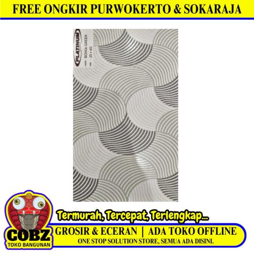 25 CM x 40 CM / PLATINUM BONIA Keramik Dinding Kamar Mandi Glossy Green Dus