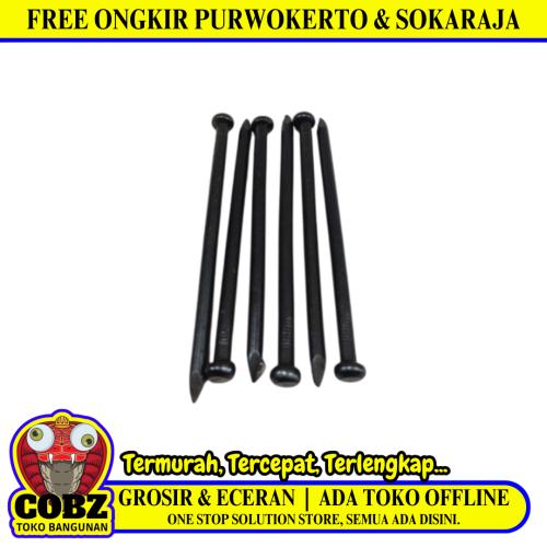 100 MM / TM Paku Beton Tembok Dinding Hitam Ecer Biji