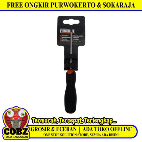 3 IN / FINDER Obeng Radio Screwdriver One Way Plus Gagang Karet