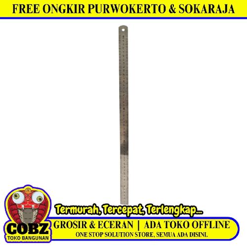 50 CM / NM Penggaris Mistar Alat Ukur Panjang Ruler Plat Besi