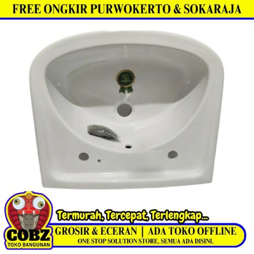 47 CM x 41 CM x 21 CM / DUTY Wastafel Cuci Tangan Besar Putih Keramik