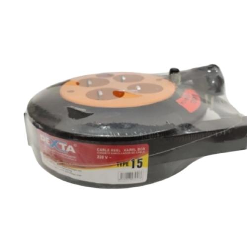 10 M / DEXTA DX-15 Kabel Roll Stop Kontak Colokan Full Tembaga Standar