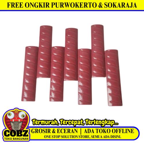 10 CM / TM Kuku Macan Bon Bon Lis Keramik Ulir Maroon Lembar