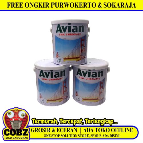 5 KG / AVIAN Cat Dasar Meni Besi Anti Karat Zinc Chromate Primer Kaleng