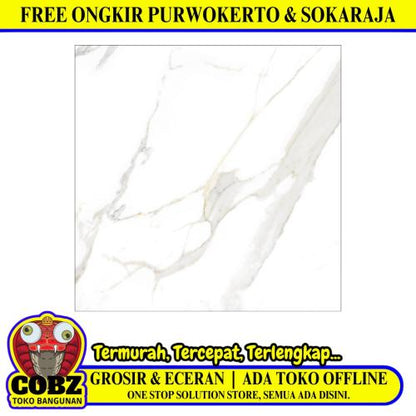 60 CM x 60 CM / PLATINUM SHELDON Keramik Lantai Rumah Glossy Grey Dus