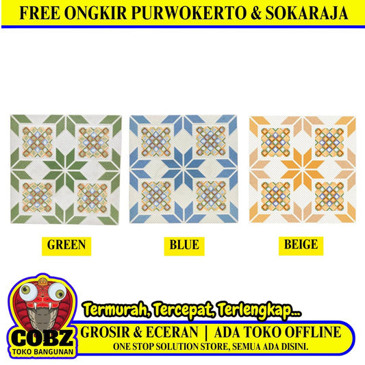 25 CM x 25 CM / UNO GINZA Keramik Lantai Kamar Mandi Matte Dus