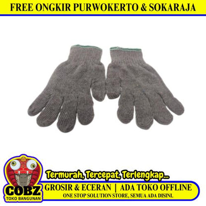 BULLDOZER Sarung Tangan Benang Rajut Kain Tukang Kerja Proyek sepasang