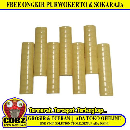 10 CM / COBZ Kuku Macan Bon Bon Lis Keramik Ulir Lurus Kuning Lembar