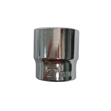 6 PT x 1/2 IN x 27 MM / TM Mata Kunci Sok Shock Socket Chrome