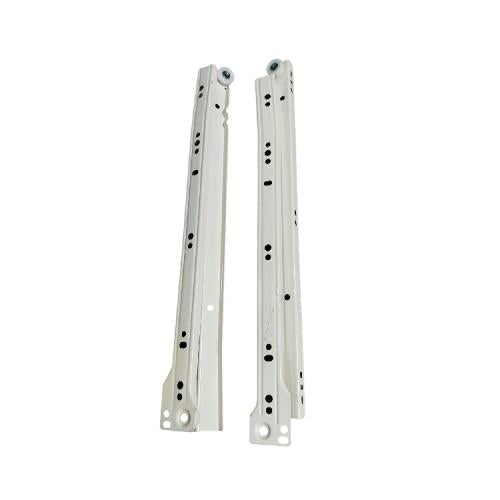 35 CM / HUBEN Rel Laci Roda Drawer Slide Single Track Putih Set