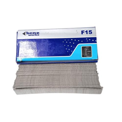 F 15 / BENZ WERKZ Refill Paku Tembak Air Nailer Stapler Gun 15 MM Lurus Dus