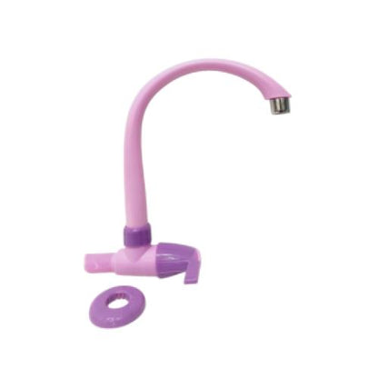 1/2 IN / CAB Kran Angsa Engkol Sink Bak Cuci Piring Tembok Plastik Pink PVC