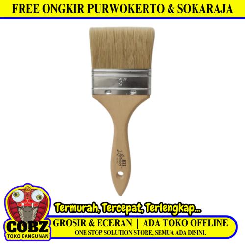 3 IN / PRIMA 833 Kuas Cat Tembok Kayu Besi Air Acrylic Paint Brush