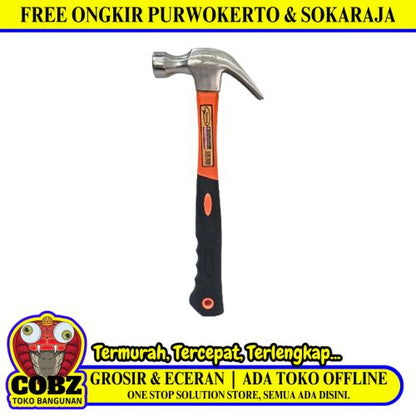 16 OZ / VENUS Palu Martil Kambing Tanduk Congkel Paku Gagang Karet