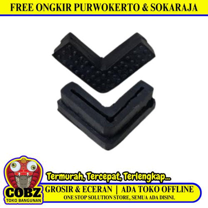 5 CM x 5 CM / TM Karet Pengaman Kaki Rak Besi Siku Plat Lubang