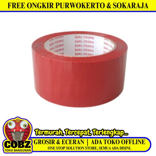 48 MM / DAEGU Isolasi Selotip Lakban Stationary Tape Merah