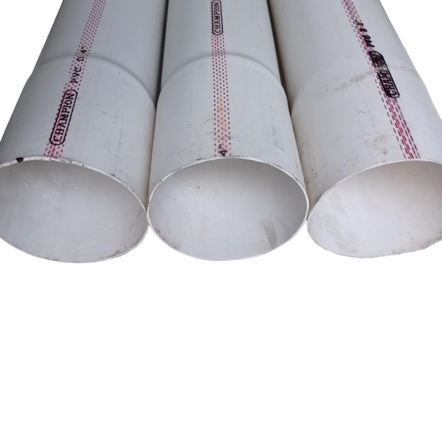 4 IN x 400 CM / CHAMPION D Lis Merah Pipa Pralon Paralon PVC Putih Batang