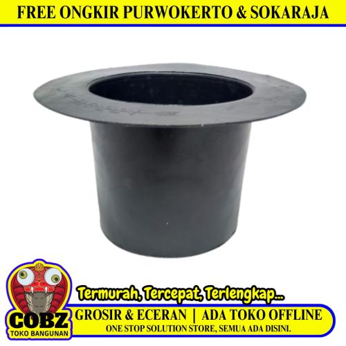 4 IN / NM Torong Corong Pipa Karpet Talang Air Karet Hitam