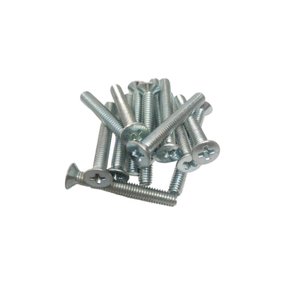 M 4 x 30 MM / TM Baut JF Kepala Rata Plus Putih Biji