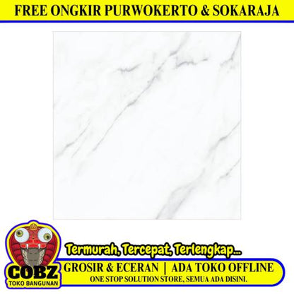 50 CM x 50 CM / ACCURA ALICE Keramik Lantai Rumah Glossy Grey Dus