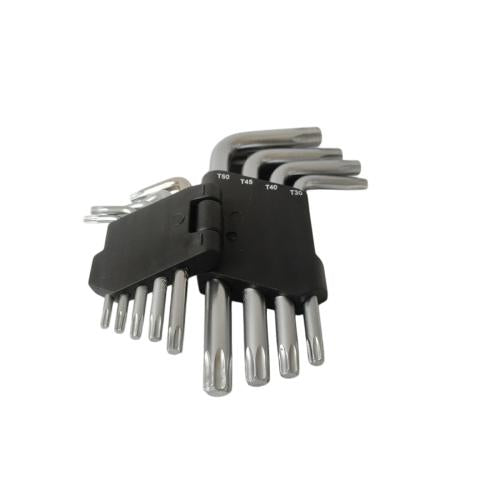 T 10 - T 50 / MOLLAR Kunci L Bintang Torx Key Pendek 9 Pcs Set